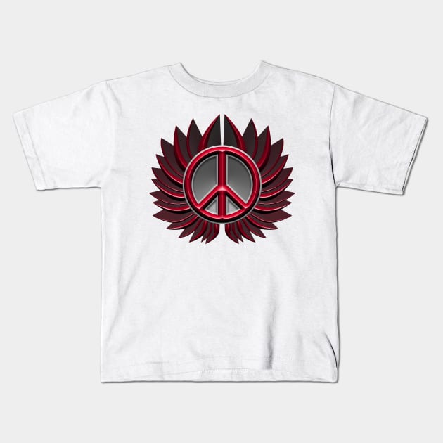 peace symbol flower Kids T-Shirt by DrewskiDesignz